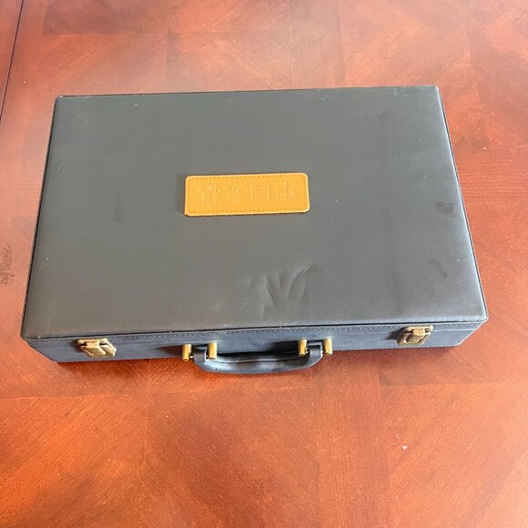 Chinese Traditional Chess Game Set wooden Home Party Chess Game Leather Case - Picture 2 of 14